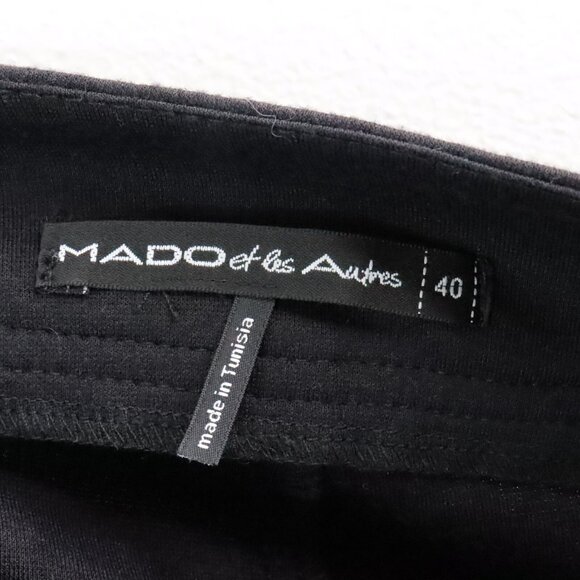 MADO Et Les Autres Women's 40 / M Black Faux Leather Panel Skinny Legging Pants - Picture 5 of 8